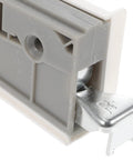 Close-up of Four Piece Cabinet Hanging Hardware Hinges Set For Kitchen Wall Mounts With Thickened ABS and Iron Corner Construction