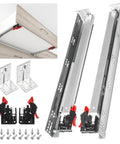 Tough As Nails Undermount Drawer Slides 6 Pair Soft Close kit with installation brackets and screws for 9 Inch drawers.