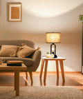 Farmhouse End Table Lamps Set Of 2 With Touch Control And 3 Way Dimmable Night Light USB Port Dual Bulbs Perfect For Living Room