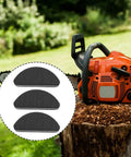 Woodruff Keys Set 10 Pcs 9x3.5x3 Mm Carbon Steel Rust Resistant with chainsaw on tree stump