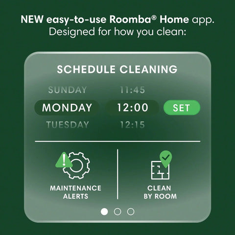 Smart Robot Vacuum With 70X Power-Lifting Suction, LiDAR Mapping, Multi-Surface Cleaning schedule screen on app interface