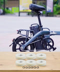 Six Gear Pack For E Bike Hub Motor Planetary Gear Set With Nylon Gears 31T 35T 36T 608 Bearings White Finish on table