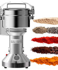 Powerhouse 1800W High Speed Grain Mill Grinder For Wheat Rice Corn Spices And Herbs 550g Stainless Steel with ground spices