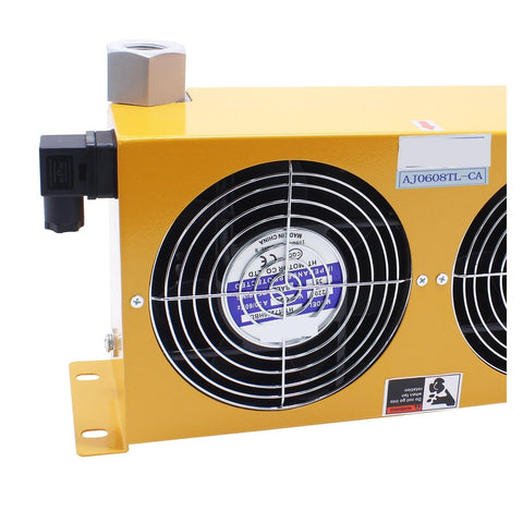 Beefed-Up Cooling Unit And Plate Heat Exchanger For Hydraulic Oil, 60 L/min Flow, 2.4 kW Power, DC 12V, A Real Workhorse For CNC Machines And Sheet Metal Systems, Pro Grade Cooling Radiator For Tooling