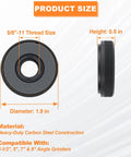 5/8"-11 thread size Quick Change Angle Grinder Nuts, heavy-duty carbon steel, 1.9" diameter, compatible with various angle grinders.
