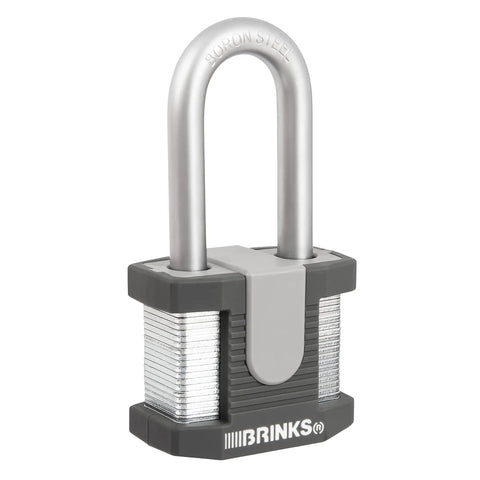 50mm Laminated Steel Padlock Set Keyed 2 Inch Shackle Boron Steel Body Built Tough Weatherproof Heavy Duty Locks 4 Pack