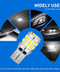 Pack Of 2 Car Wide Led Lights 3W Bulbs Aluminum Reading Lights License Plate Lights Instrument Panel Lights Auto Bulb Replacements Universal Fit For Most Cars, Trucks, SUVs White displayed with usage examples