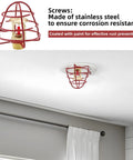 Built Like A Tank 1/2 Inch Fire Sprinkler Head Cage Guard Protector Bracket 18 Pack Red Steel Wire welded design on ceiling.
