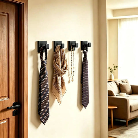Straight Up Sturdy 2 Piece Towel Hooks For Bathroom With Matte Black Finish Rustproof Stainless Steel Square Hidden Screw Design Zero Drama Install Hits Different Look Swear By This Setup