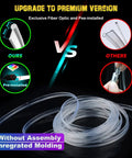 Comparison of pre-installed fiber optic in RGB Interior Car LED Strip Lights USB Powered Ambient Lighting With Wireless App