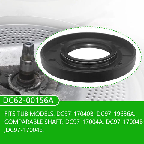 Straight Up Heavy Duty Washer Tub Bearing And Seal Replacement Kit Ditch That Rattling Noise For Top Front Load Machines Plug And Play Install Guarantees Smooth Spin Daily showing black lip gasket with steel shaft.