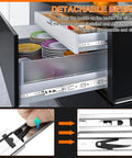 16 Inch Full Extension Drawer Slides Four Pairs Eight Pieces Side Mount Cabinet Glides built tough heavy duty 100 lb silver rails