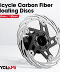 2 Pack 160mm Floating Bike Disc Brake Rotors With 6x2 Bolts, Carbon Fiber Inner Ring, lightweight tough disc for road, MTB