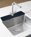 Extra Long 24 Inch Silicone Kitchen Sink Splash Guard That Keeps Counters Clean And Dry With Built In Backsplash Protection Behind Faucet