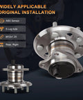 Rear Right Wheel Hub And Bearing Assembly With ABS OEM Style Replacement For 2002 2003 Lexus ES300 2007 2012 ES350 2002 2011 Toyota Camry 2005 2012 Avalon 5 Lug close-up view