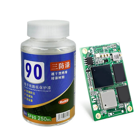 Waterproof Circuit Board Coating For PCB Boards, Clear Potting Compound And Electronics Sealant That Keeps Labels Visible, Shields Circuits From Dust And Moisture, Adds Protective Insulation, Perfect For Pros And DIYers In The Field, 250ml bottle and PCB