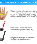 Hand measuring guide, Anti Lost Ski Glove Leash Wrist Straps For Men, elastic straps, sizes 5-11, for skiing and mountaineering.