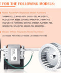 Inducer Motor Assembly With HC21ZE114A Furnace Motor And LA11AA005 Blower Wheel, fit for Carrier, Payne, Bryant models