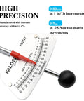 Quarter Inch Drive Beam Torque Wrench With 0 To 80 Inch Pounds And 0 To 9 Newton Meters gauge showing precision scale.