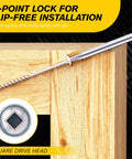 Pocket Hole Screws Set 300 Pcs 8x1 Inch Zinc Coated Carbon Steel With Square Drive Robertson Head