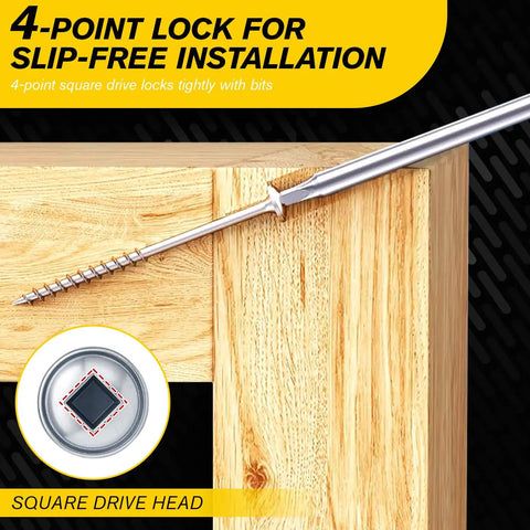 Pocket Hole Screws Set 300 Pcs 8x1 Inch Zinc Coated Carbon Steel With Square Drive Robertson Head