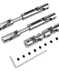 Stainless Steel RC Drive Shaft Kit Front Medium Back Universal CVD Transmission Joint 57mm To 71mm with screws and wrench