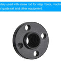 T8 POM Trapezoidal Nut 2mm Pitch 8mm Lead For Most 3D Printers Black 4 Pack, shown with screw holes for stepper motors.