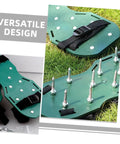 No Fuss Setup 16 Pcs Lawn Aerator Shoes Straps With Grass Spike Attachments on grass showing spikes and straps