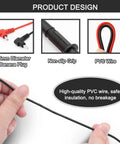 Dual Banana Plug Multimeter Probe Leads Set 60cm 1000V Rated Red And Black Test Cable With Non Slip Grips shown in use