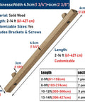 Grab Some Peace Of Mind With These Sturdy Natural Wood Stair Handrails Featuring A Rock Solid Non Slip Grip Perfect For Wall Mount Installation Inside Or Out On Decks And Steps To Keep You Steady All Year Round. Solid wood stair rail with customizable 2-14 ft lengths, 4.5cm thickness.