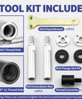 Rock Solid Angle Grinder Extension Rod Adapter Kit With Dead Simple Setup And 3/8 M10 Threads Plus Eight Piece Mounting Set components including wrenches and rods.