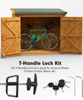 Shed Door Latch T Handle Lock Kit With Five Keys Set Four And One Half Inch And Five And One Half Inch Stem Storage Barn Shed Door Hardware Lock for Sheds