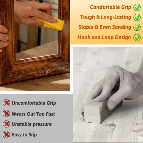 180 Pcs Mini Sanding Kit With Nine Grits From 80 To 1000 Sandpaper And Finger Sanding Blocks for Small Areas and Corners
