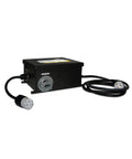 30 Amp Prewired Generator Transfer Switch With Built In Inverter Cable And Receptacle, circuit-protected black metal box with cords