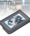 Touch Screen PLC Controller With Four Point Three Inch TFT Display showing interface, suitable for factory automation and control.
