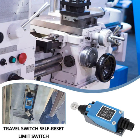 Two Pack ME-8112 Roller Mini Limit Switches 250V 5A Micro Switches For Machine Tools And Hoisting Equipment next to machinery