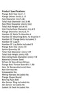 Product specifications for Front Hub Bearing Assembly For 2007 2009 Hyundai Veracruz And Santa Fe Without ABS 5-Lug Bolt-On Direct Fit 513256