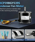 Top Shelf 5KCP39BGY539S Condenser Fan Motor Swap For Ac Systems 1/12 Hp 1100 Rpm 208 To 230 Volt with stainless steel body.