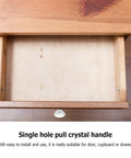 Hella Bright Acrylic Drawer Knobs 6 Pack Single Hole Cabinet Pulls Top Shelf Dresser Handles Top Tier Wardrobe Hardware Solid Kitchen And Closet Upgrades, view of single hole mount on drawer.