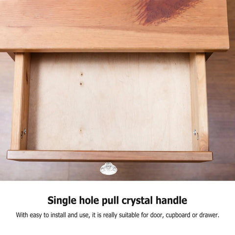 Hella Bright Acrylic Drawer Knobs 6 Pack Single Hole Cabinet Pulls Top Shelf Dresser Handles Top Tier Wardrobe Hardware Solid Kitchen And Closet Upgrades, view of single hole mount on drawer.