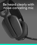 Zone Vibe 100 Wireless Over Ear Headphones With Noise Canceling Microphone for All Day Work and Play, side view, graphite design