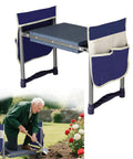 Heavy Duty 2 In 1 Garden Kneeler and Seat Foldable Stool Wider 10.8 Inch Kneeling Pad Sturdy Steel Bench and Kneeling Mat