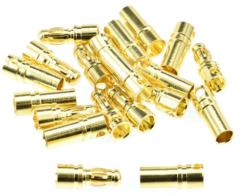 Gold Plated Three Point Five Millimeter Bullet Connectors Set 10 Pairs Male And Female For RC ESCs Motors Batteries Drones