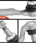 Front Outer Tie Rod End Replacement For BMW 2 Series 3 Series 4 Series And Hybrid Models 2012-2021 To Fix Uneven Tire Wear And Beef Up Steering Feel For Better Road Confidence, steel ball stud, detail view