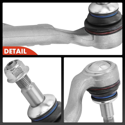 Front Outer Tie Rod End Replacement For BMW 2 Series 3 Series 4 Series And Hybrid Models 2012-2021 To Fix Uneven Tire Wear And Beef Up Steering Feel For Better Road Confidence, steel ball stud, detail view