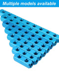 Two Way Five Port Aluminum Air Manifold Inline Block Splitter Kit With G1/4 Inch Threads Blue 3 Pack Pneumatic Hose Fittings