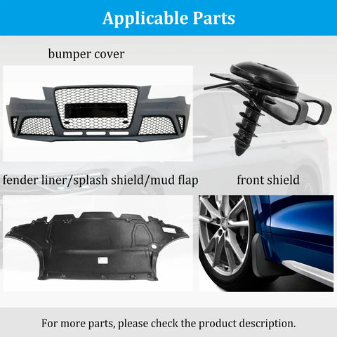 15 Pcs Front Bumper Clips Screws U Nut Kit Replacement For VW And Audi Cars Fit Golf Passat Tiguan Jetta A3 A4 A5 Applicable Parts