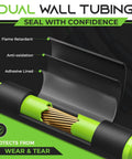Cross-section of Beefed Up 2 Inch Heat Shrink Tubing Kit 50 Ft With 3:1 Shrink Ratio Adhesive Lined Dual Wall UL Listed Wire Sleeve