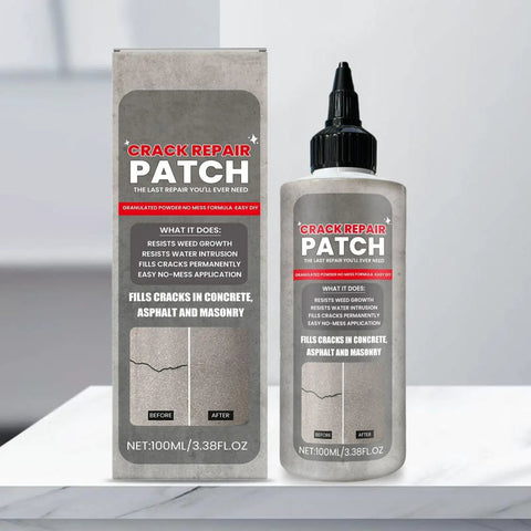 Ultimate Outdoor Crack Repair Sealant For Concrete And Asphalt, 100ml Waterproof container next to packaging box