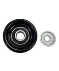 Heavy Duty 4X Drive Idler Pulley Kit Fits Toyota 4Runner V6 4.0L 1GRFE Engine Models Years 2003 Through 2009 Includes OEM Number Replacements For Reliable Smooth Idling And Top Tier Performance Upgrades. black and silver idler pulleys